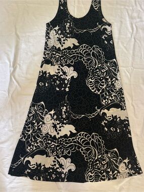 Jostar Black and White Printed A-Line Women's Skirt Dress